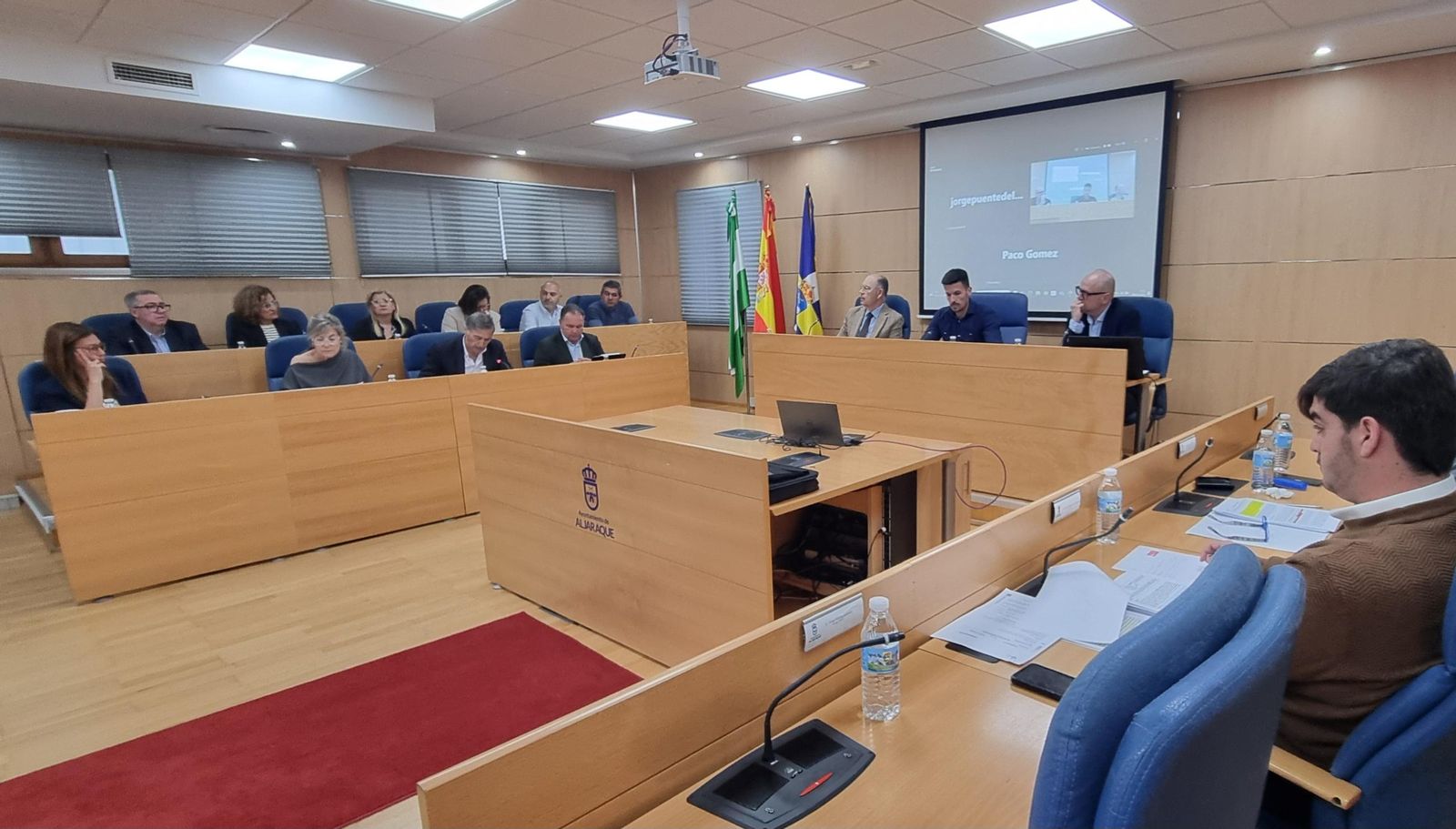 El Pleno del Ayuntamiento de Aljaraque, celebrado este martes.
