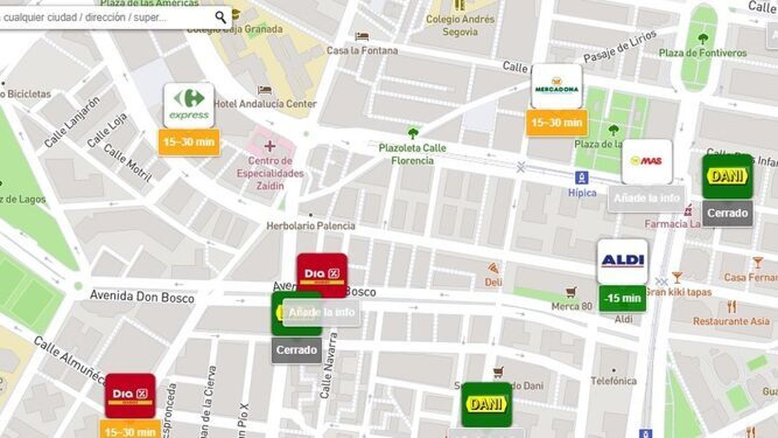 Pantallazo de la aplicación