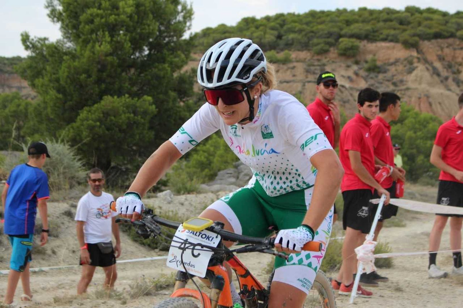 La olvereña María Díaz, en pleno esfuerzo durante la prueba de Team Relay.