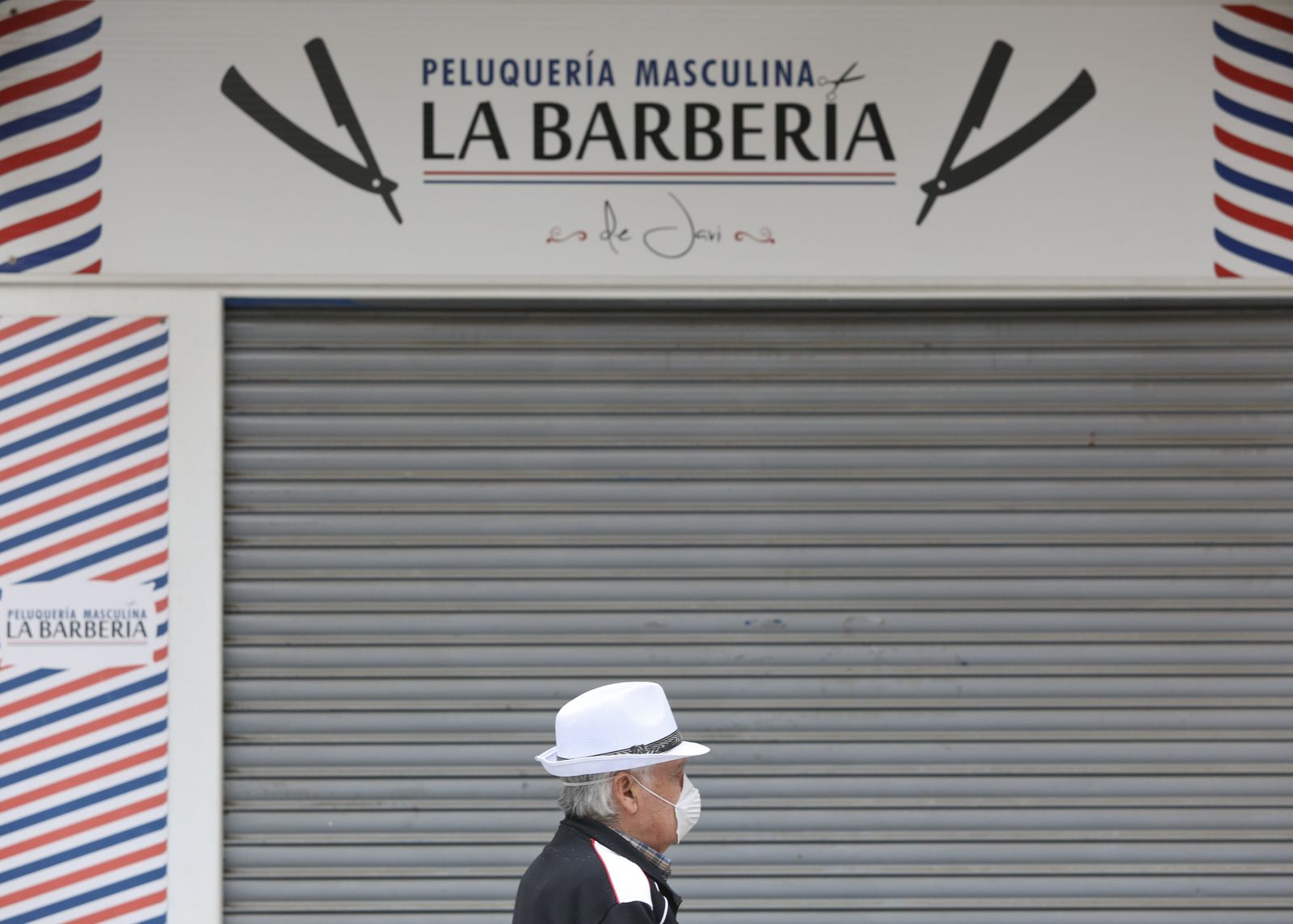 Peluquería cerrada durante el estado de alarma