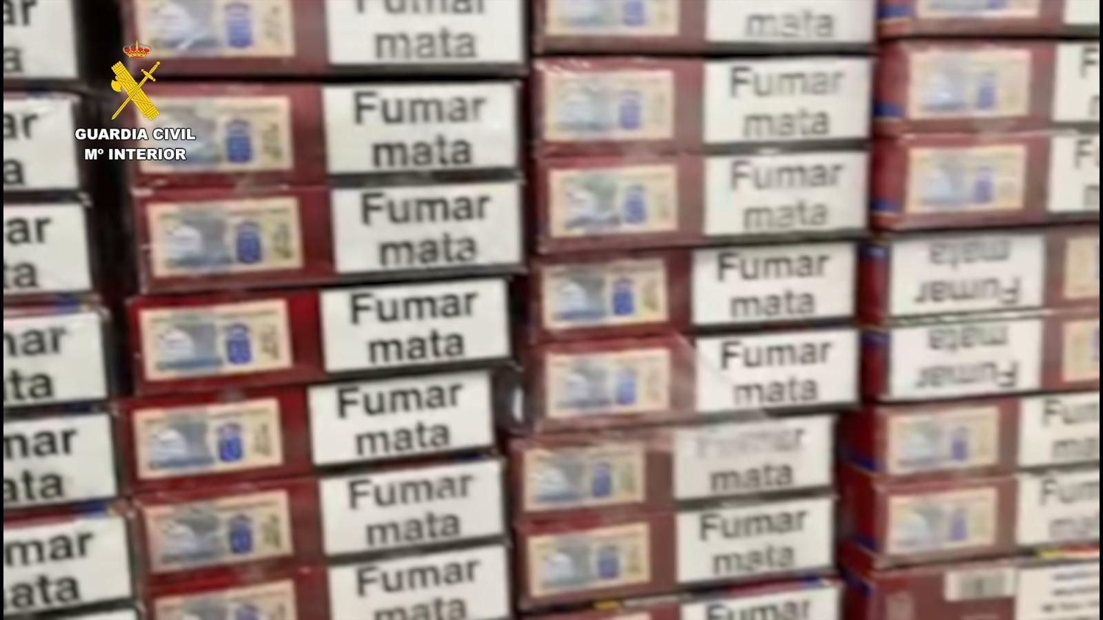 Cajetillas de tabaco incautadas. Cajetillas de tabaco incautadas.