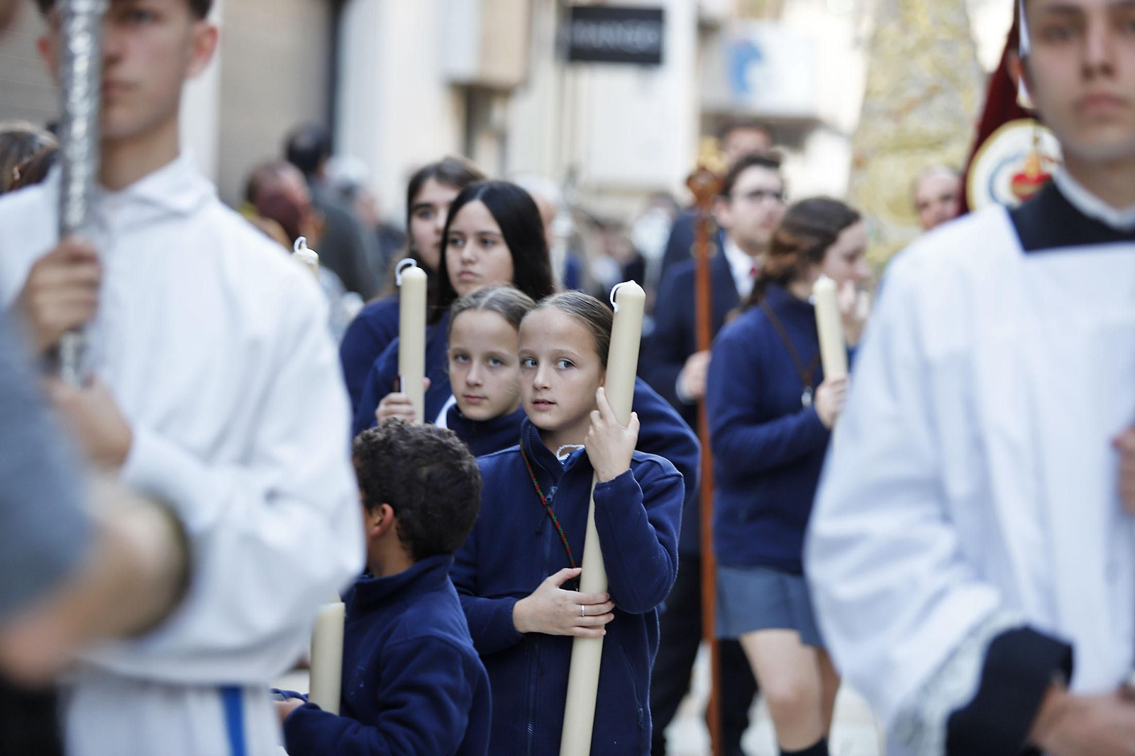 Imágenes de la procesión de la Purísima Concepción por las calles del el centro