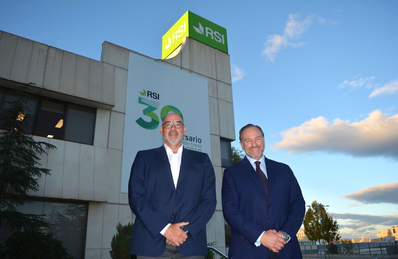 Emilio Gayo, presidente de Telefónica España, y José Luis García-Palacios, presidente de RSI y de Caja Rural del Sur.