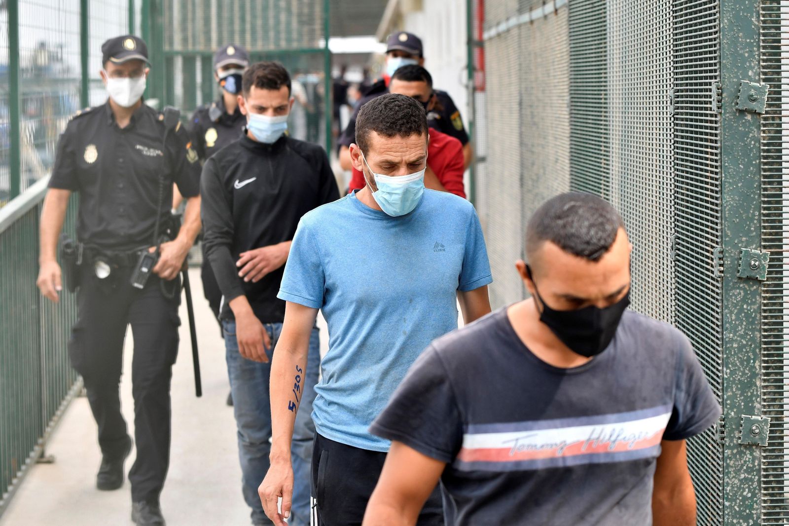 Imagen de archivo de inmigrantes llegados en patera.