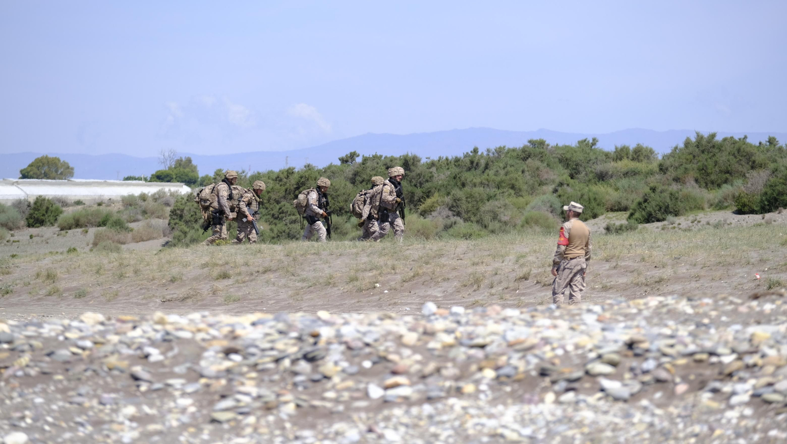 Desembarco de la Infantería de Marina en la Playa del Perdigal, en El Alquián-Almería
