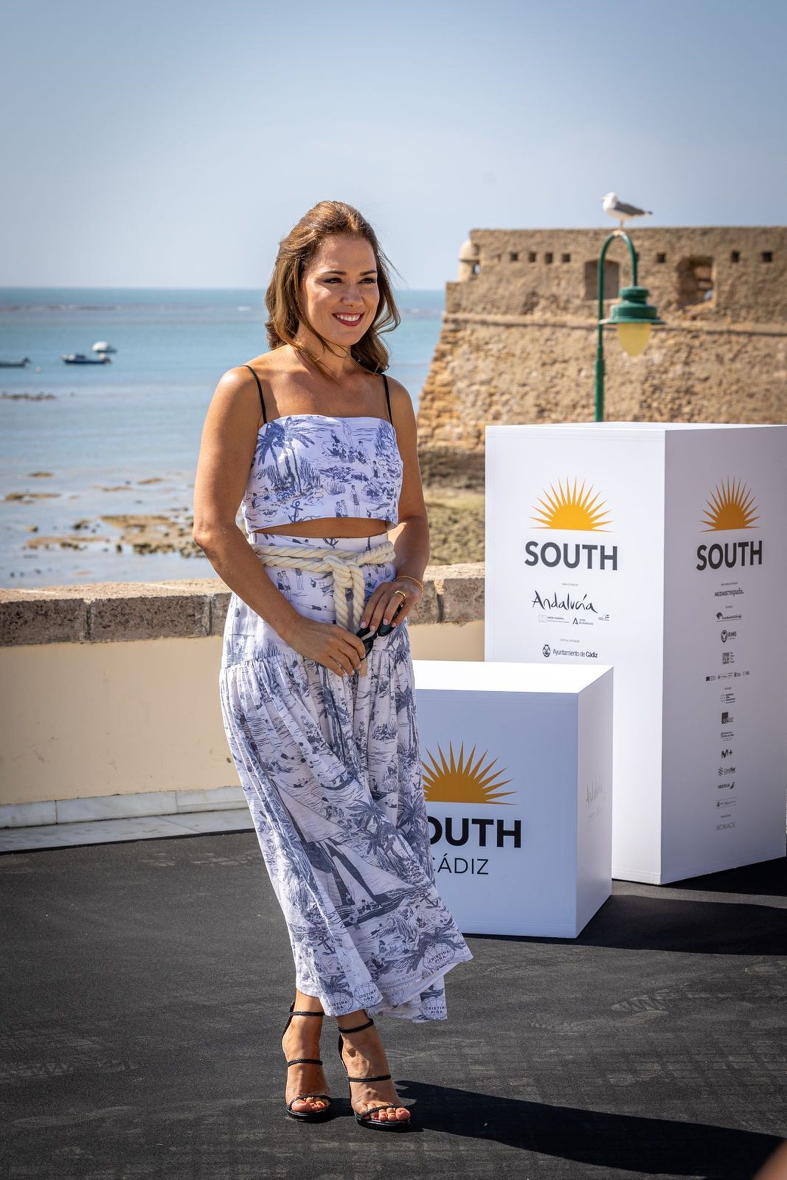 Photocall de Petra Martínez y actores de la serie 'La ley del mar' en La Caleta