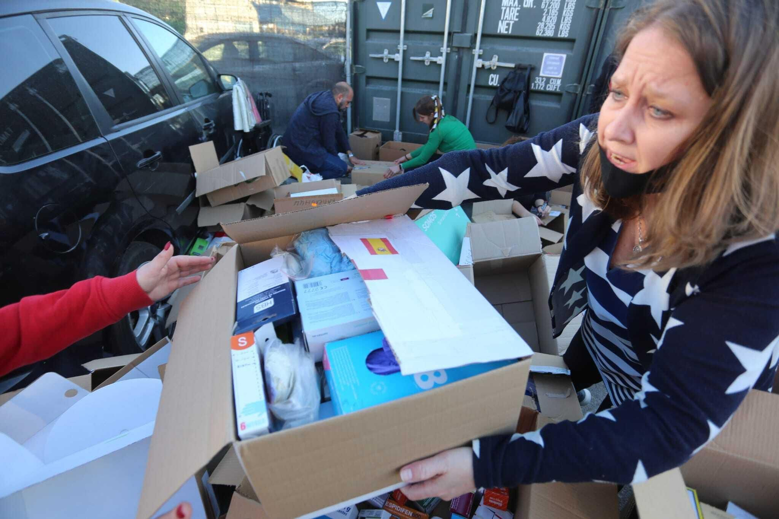 Málaga envía ayuda humanitaria a Ucrania, en fotos