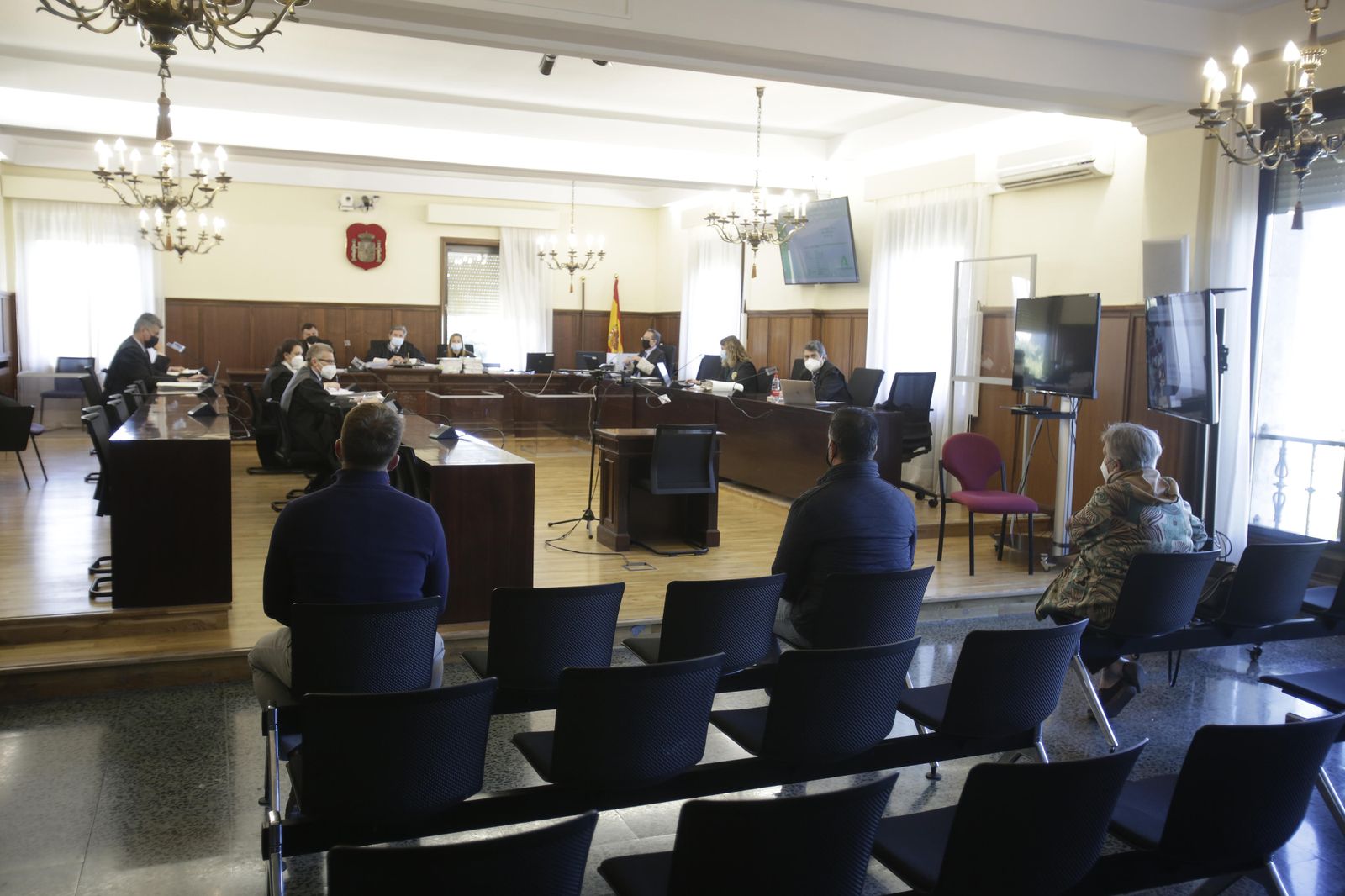 Tres de los cuatro acusados en el juicio por las irregularidades en el consorcio de formación Formades,