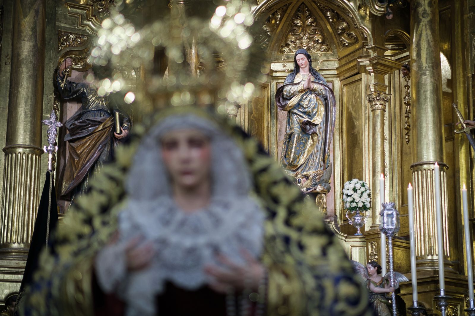 Las imágenes de la veneración a la Virgen de las Penas de Santa Marta