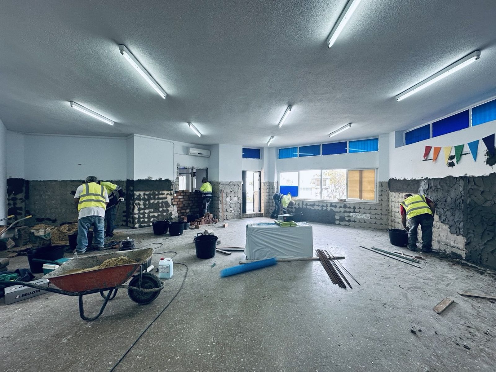 Obras en el colegio José Luis Poullet