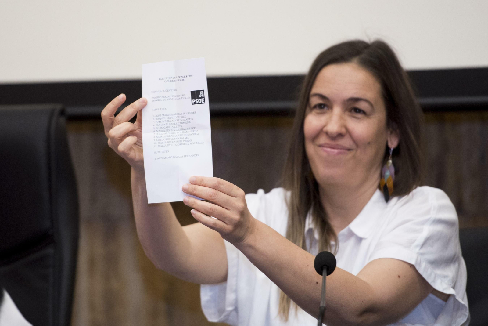 La papeleta ganadora del PSOE