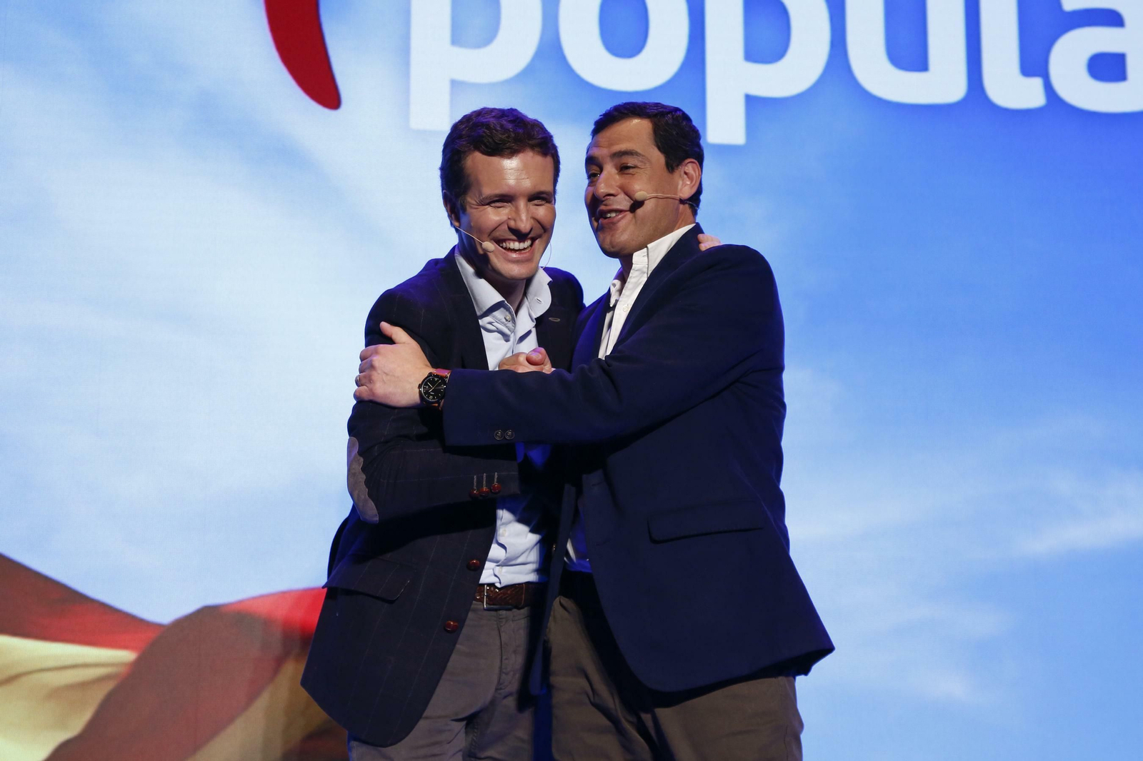 Imágenes del mitin del PP en Granada con Pablo Casado y Juanma Moreno