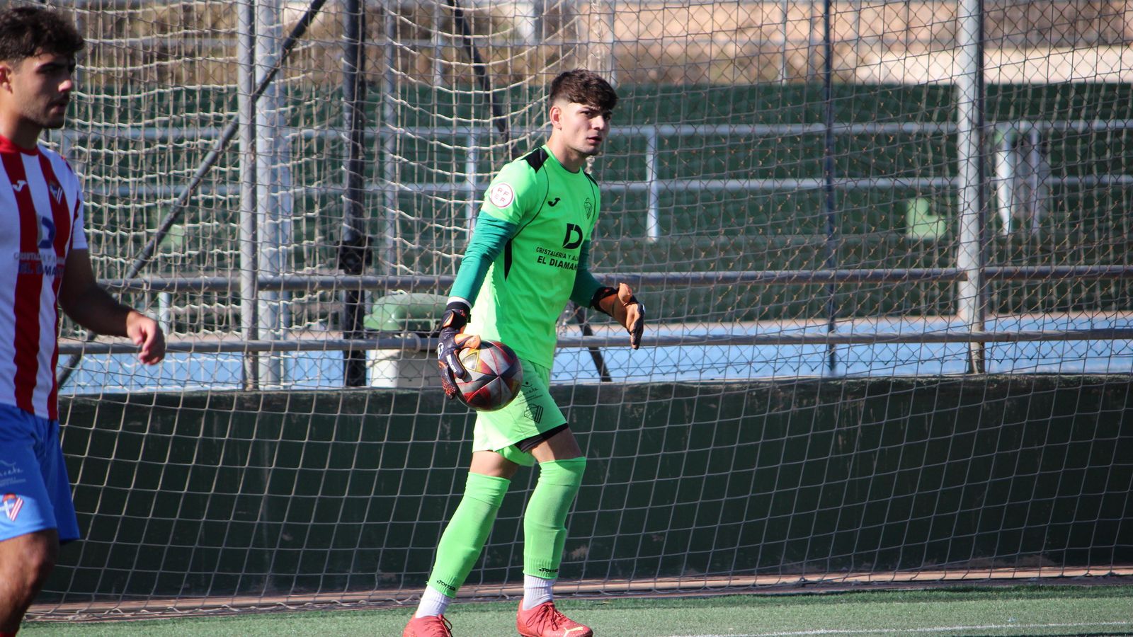 El guardameta Álvaro Sáiz volvió a ser titular por segunda jornada consecutiva.