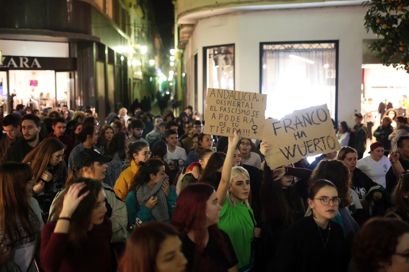 Manifestación contra Vox en Cádiz