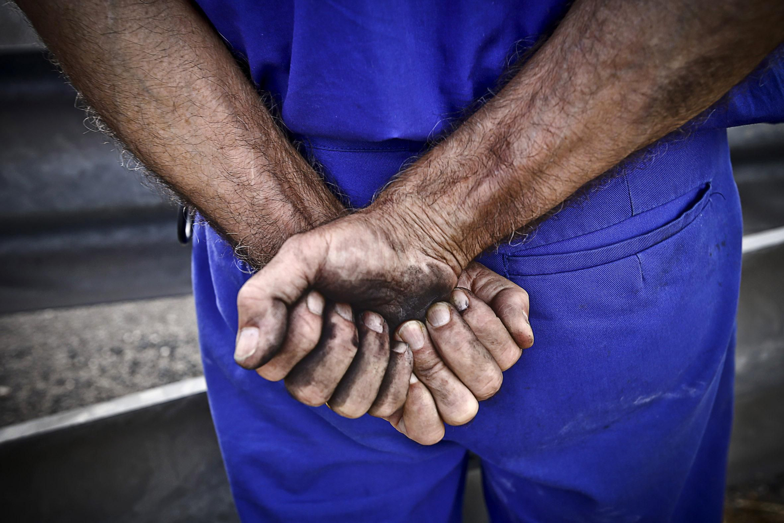 Imagen de archivo de un operario del astillero de Puerto Real.