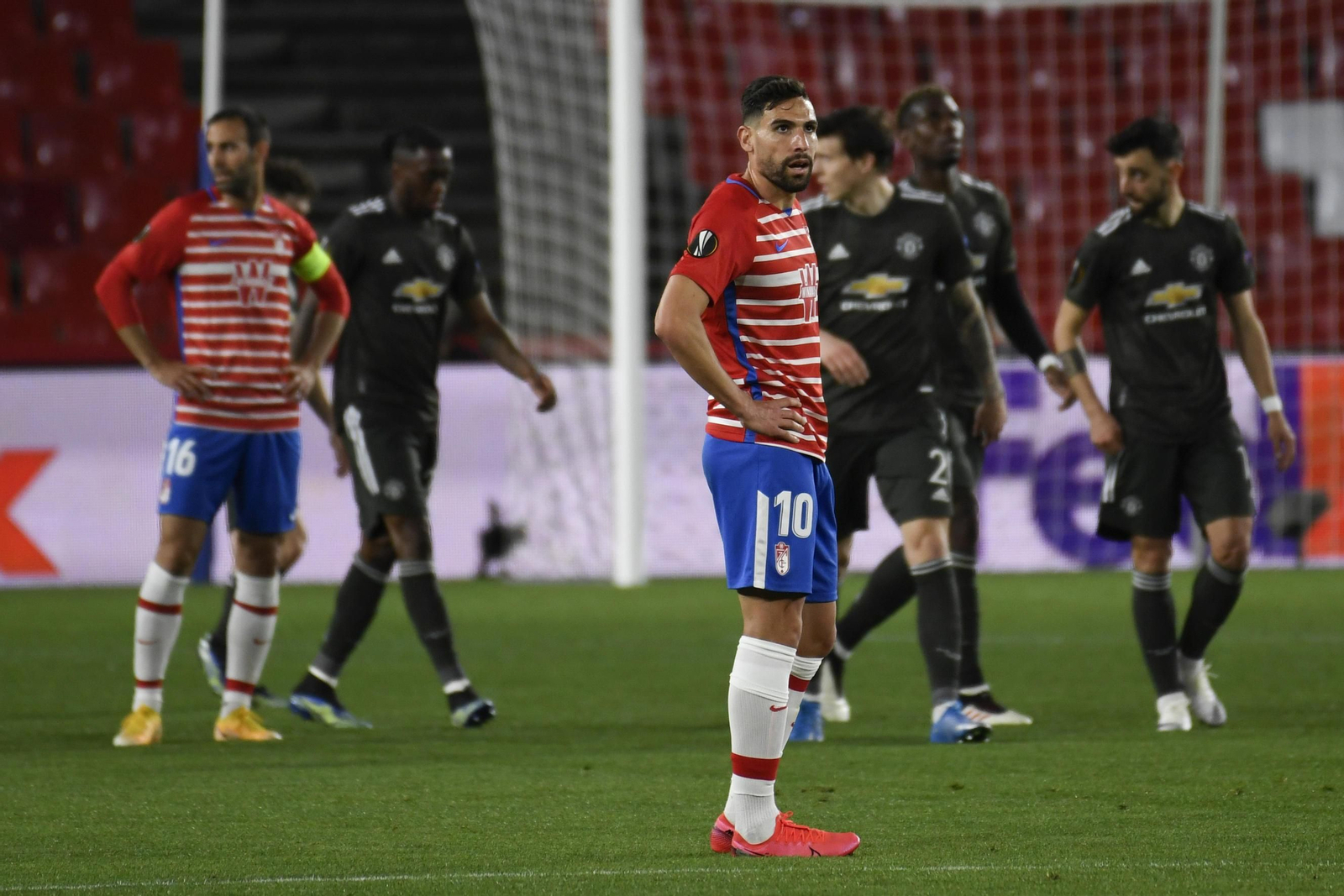 Antonio Puertas en el histórico partido en Los Cármenes frente al United