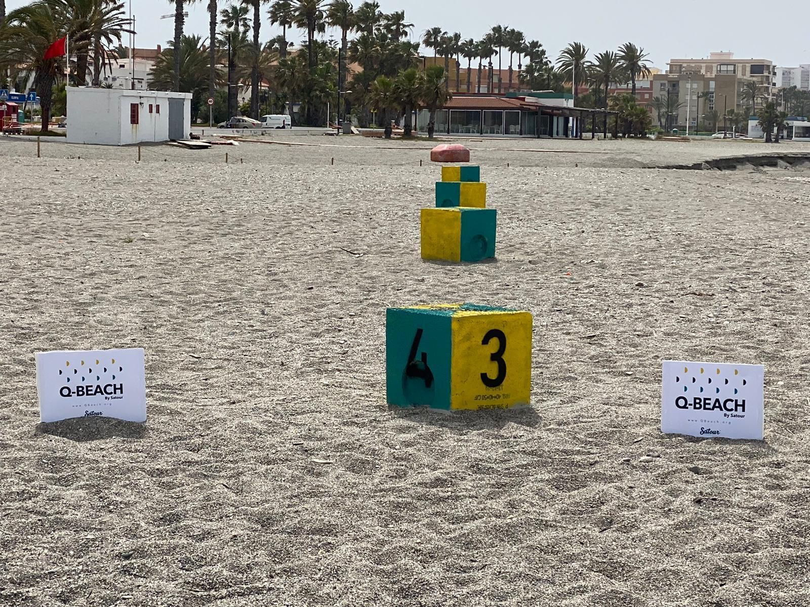 Playa de Salobreña, durante la prueba de balizamiento