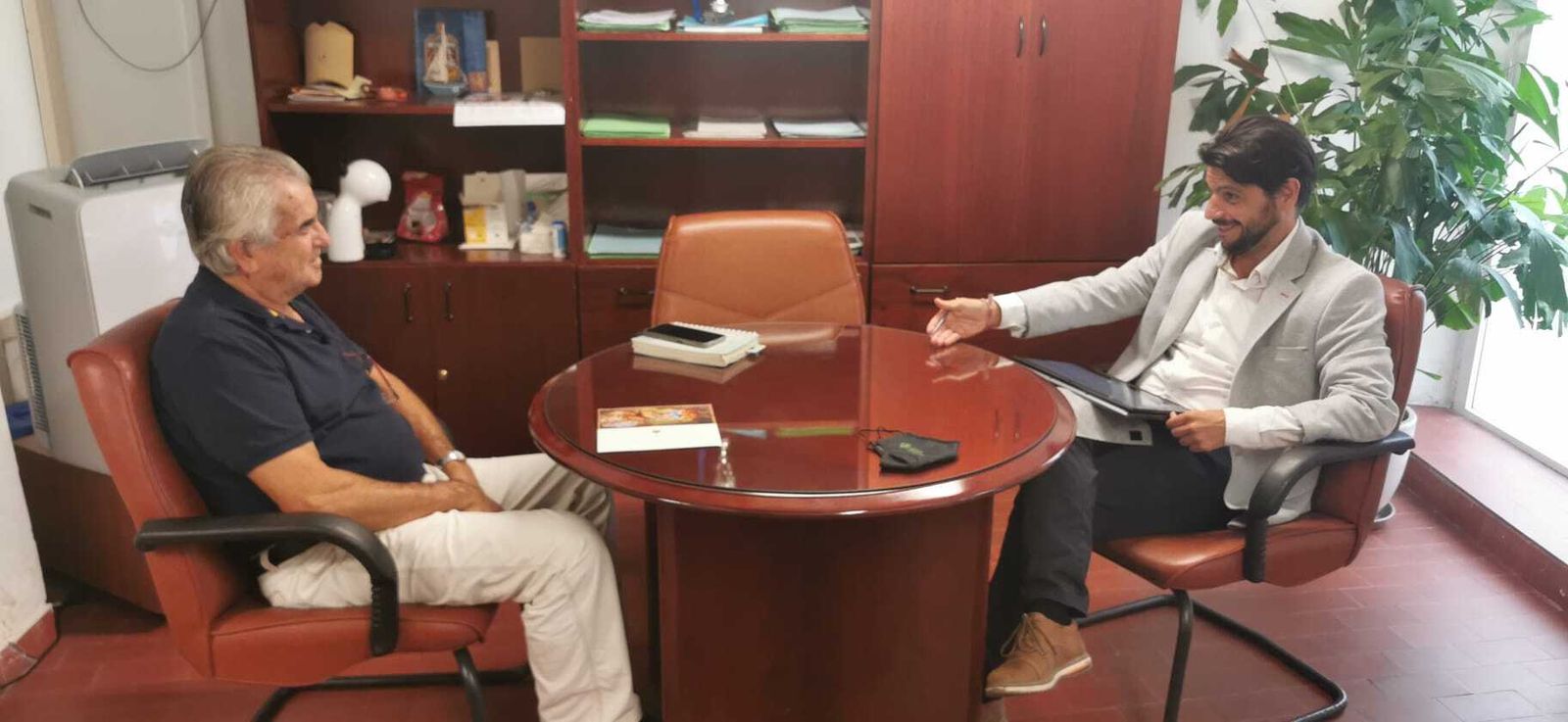 Soto y Pelayo, en la reunión mantenida este miércoles.