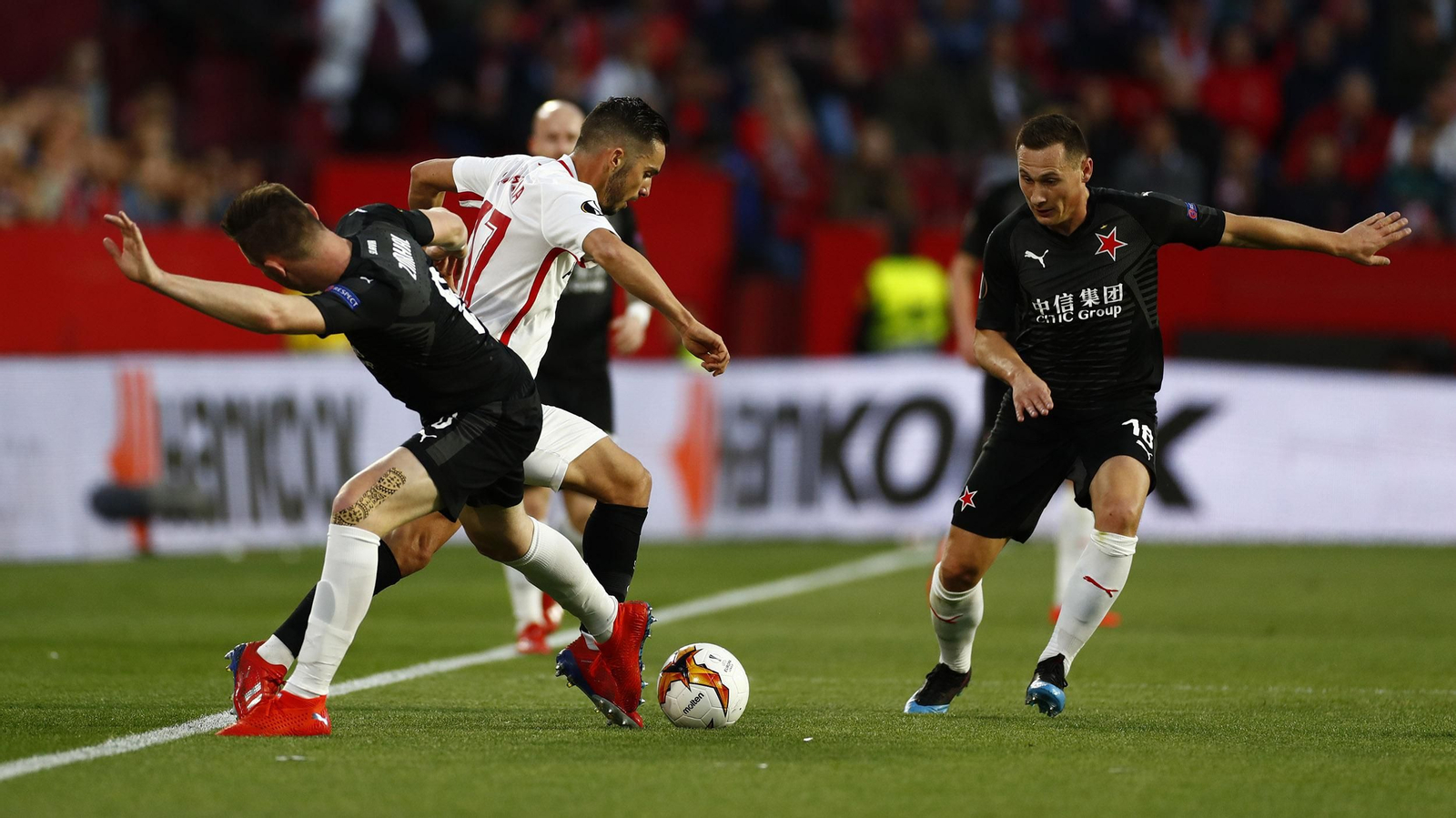 Las imágenes del Sevilla FC - Slavia de Praga