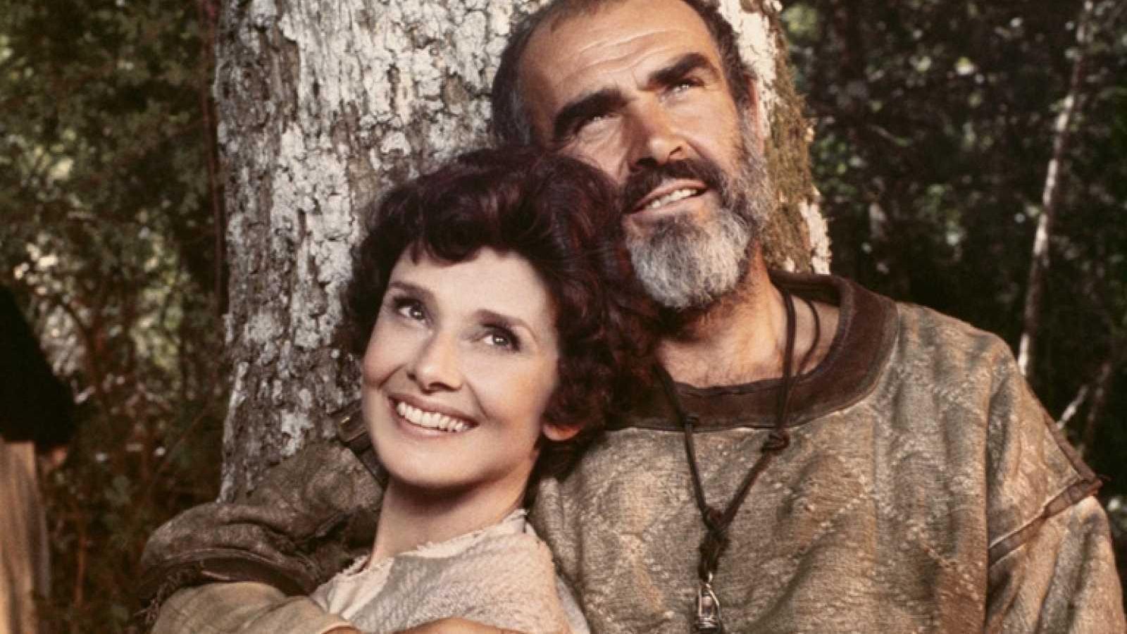 Con Audrey Hepburn, en 'Robin y Marian'.