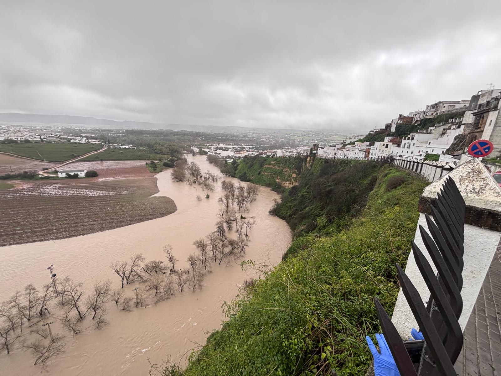 Un imagen del río Guadalete desde la peña de Arcos.