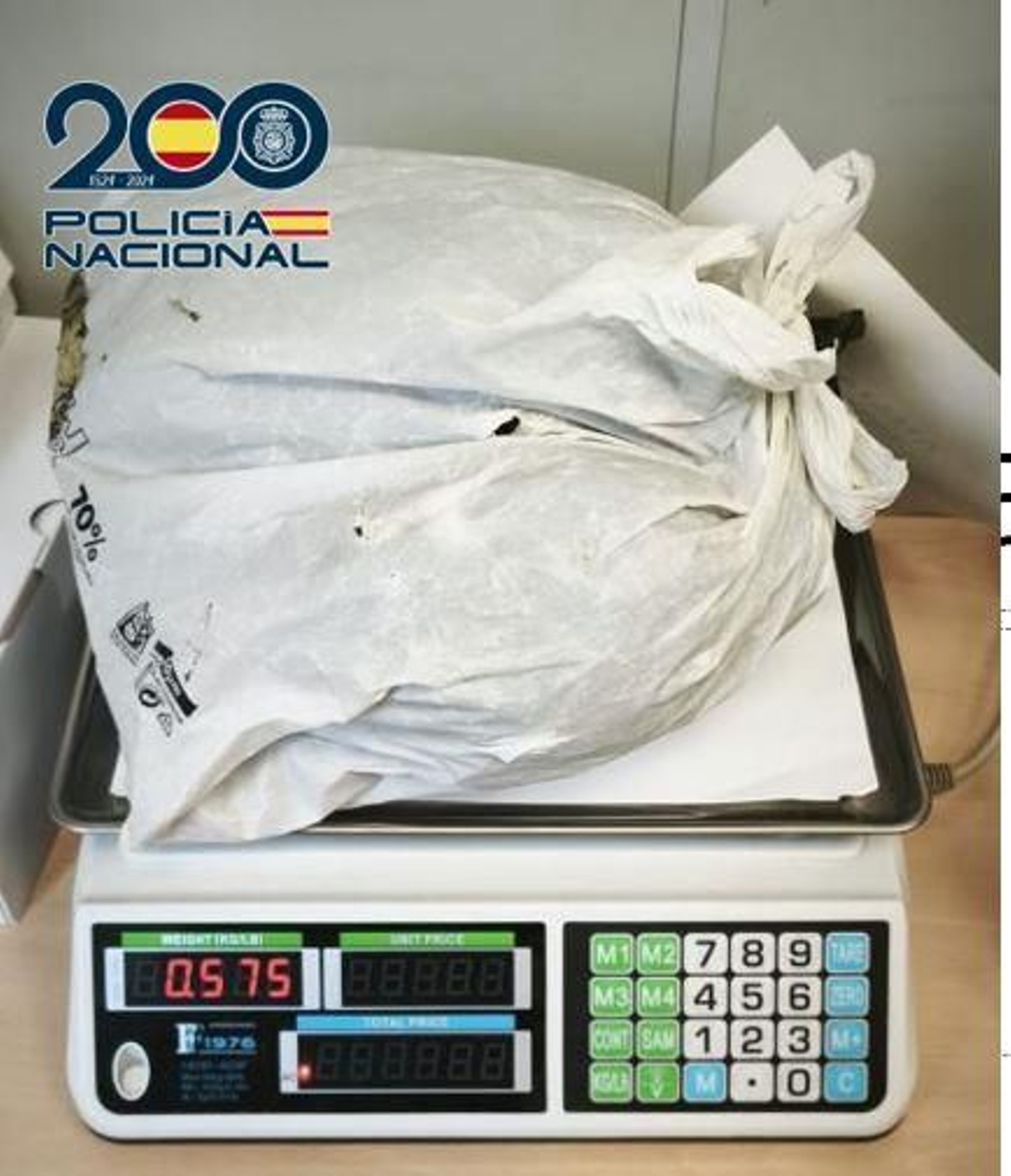 Imagen de la bolsa con droga intervenida Por la Policía Nacional