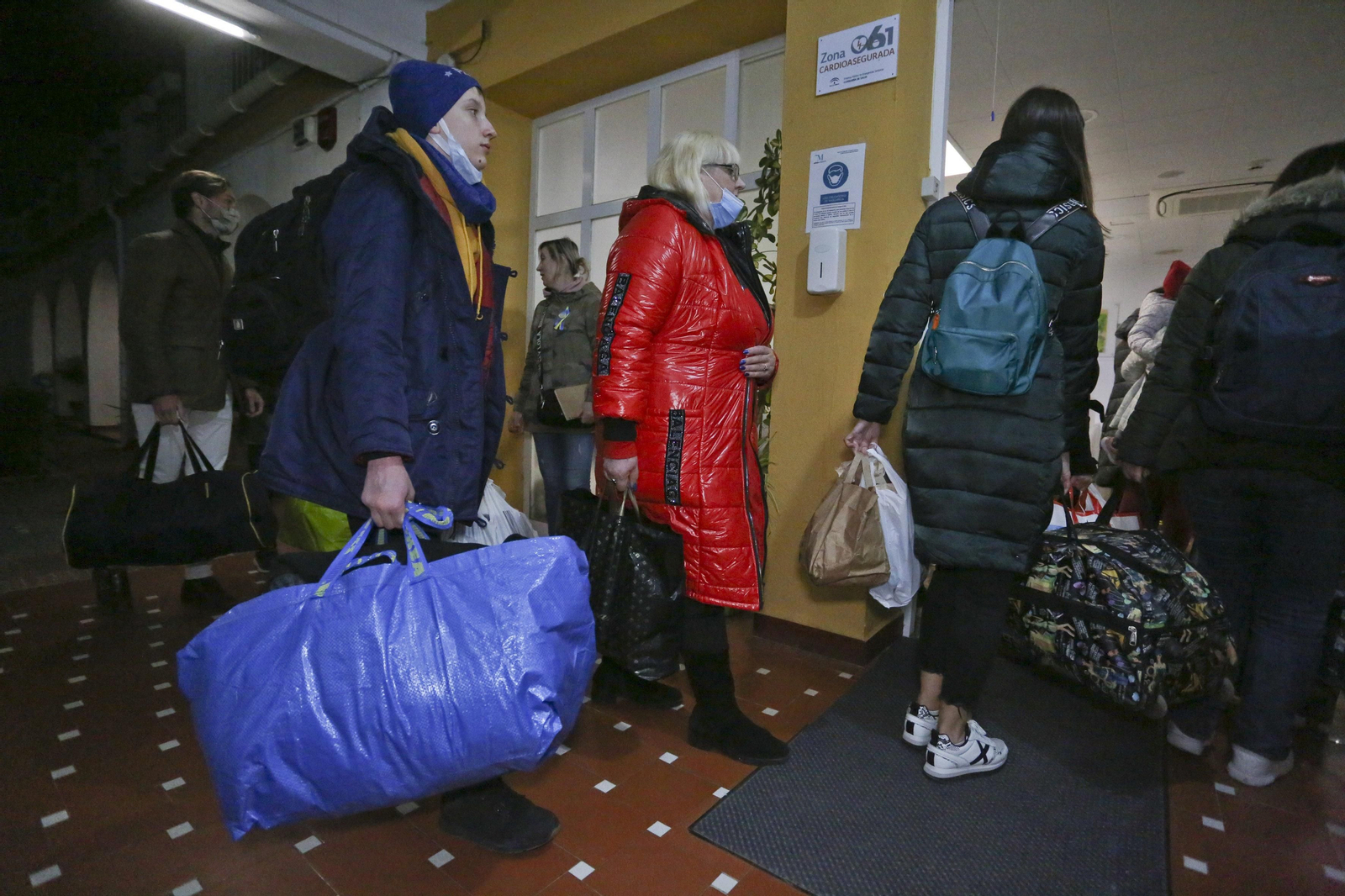 Llegada de refugiados ucranianos Málaga.