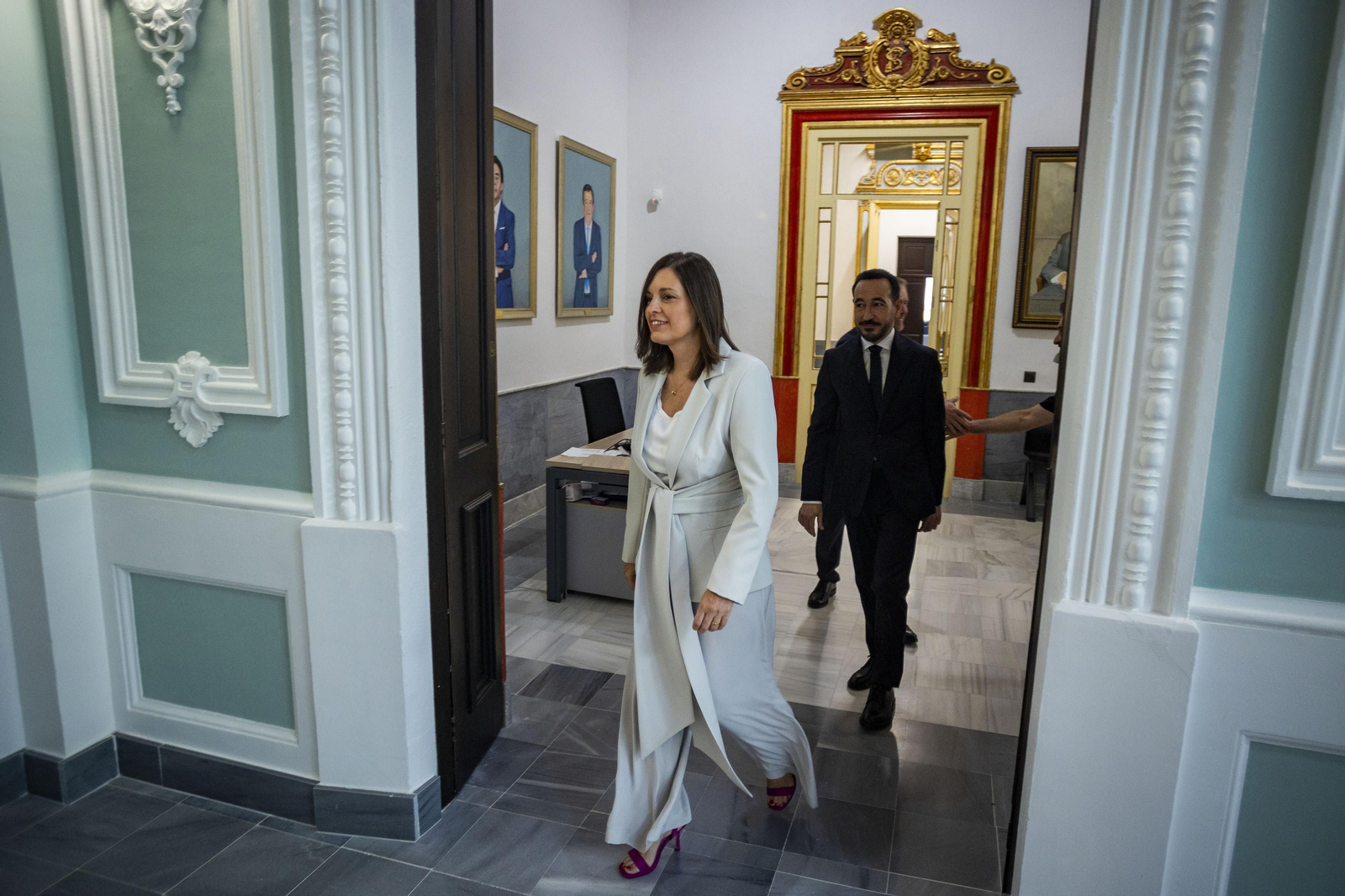 Patricia Cavada y Fernando López Gil, en las dependencias de Alcaldía, el pasado sábado.