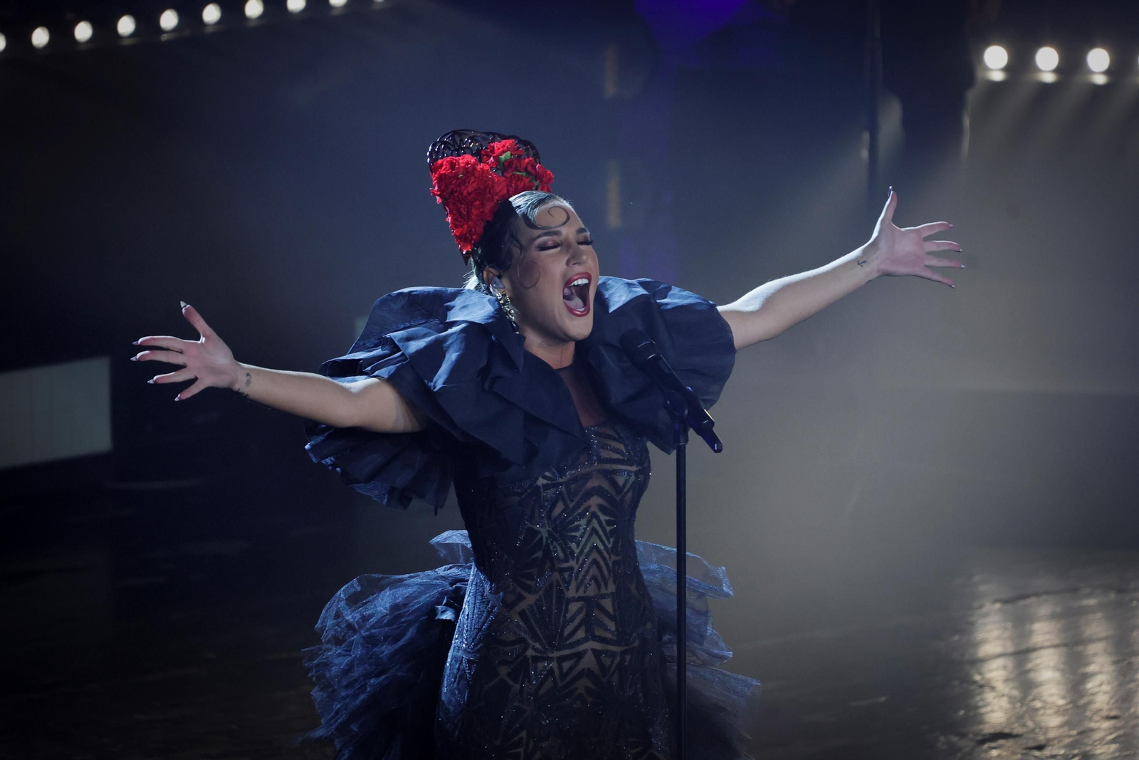 Laura Gallego en una actuación en Jerez de la Frontera en 2025