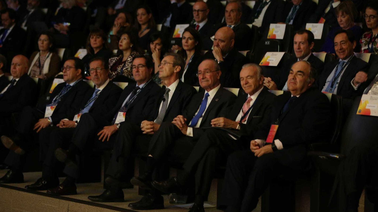 Varios de los directivos españoles que participan hoy en el congreso de CEDE en Málaga.