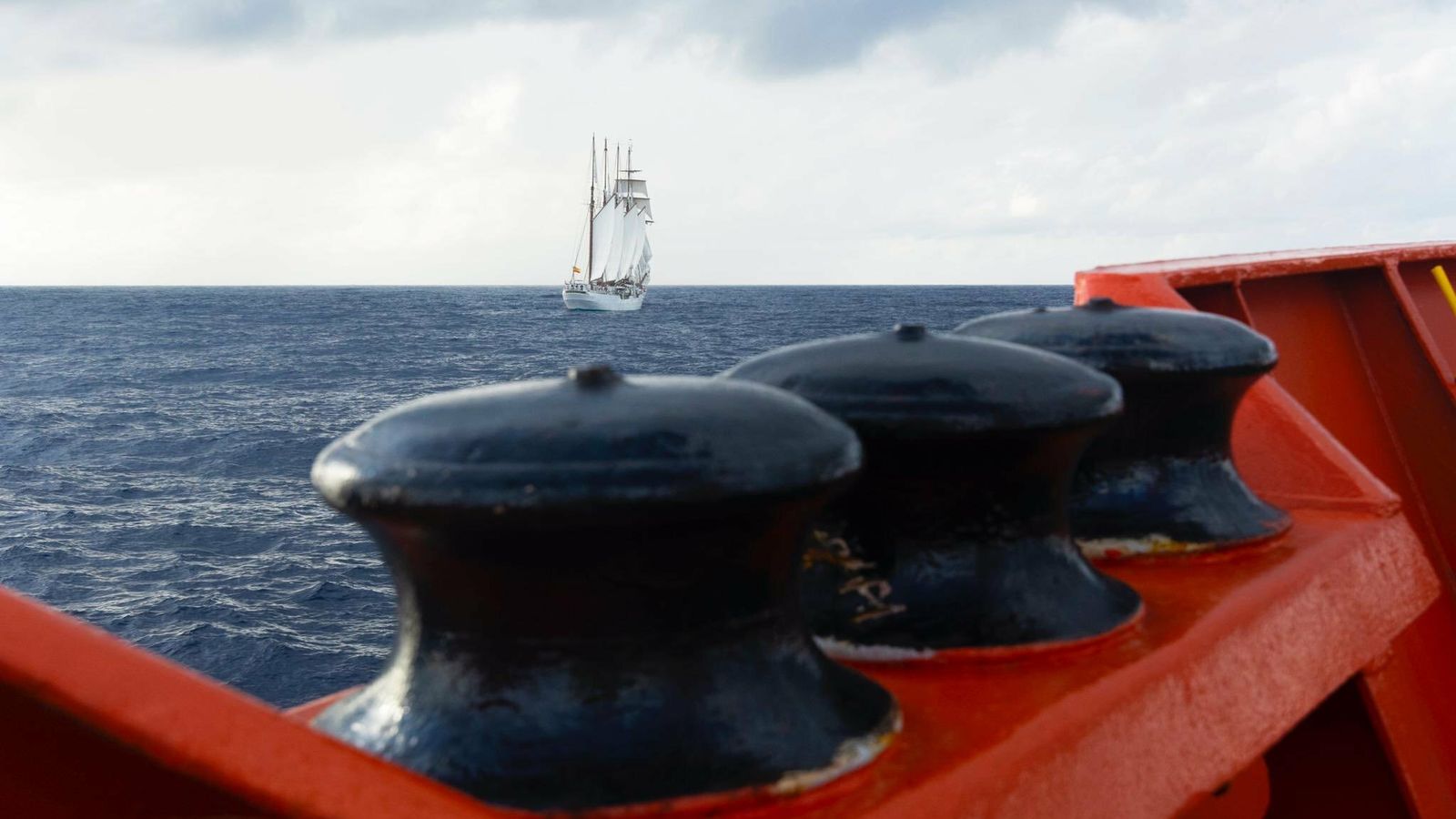 Vista desde el 'Hespérides'.