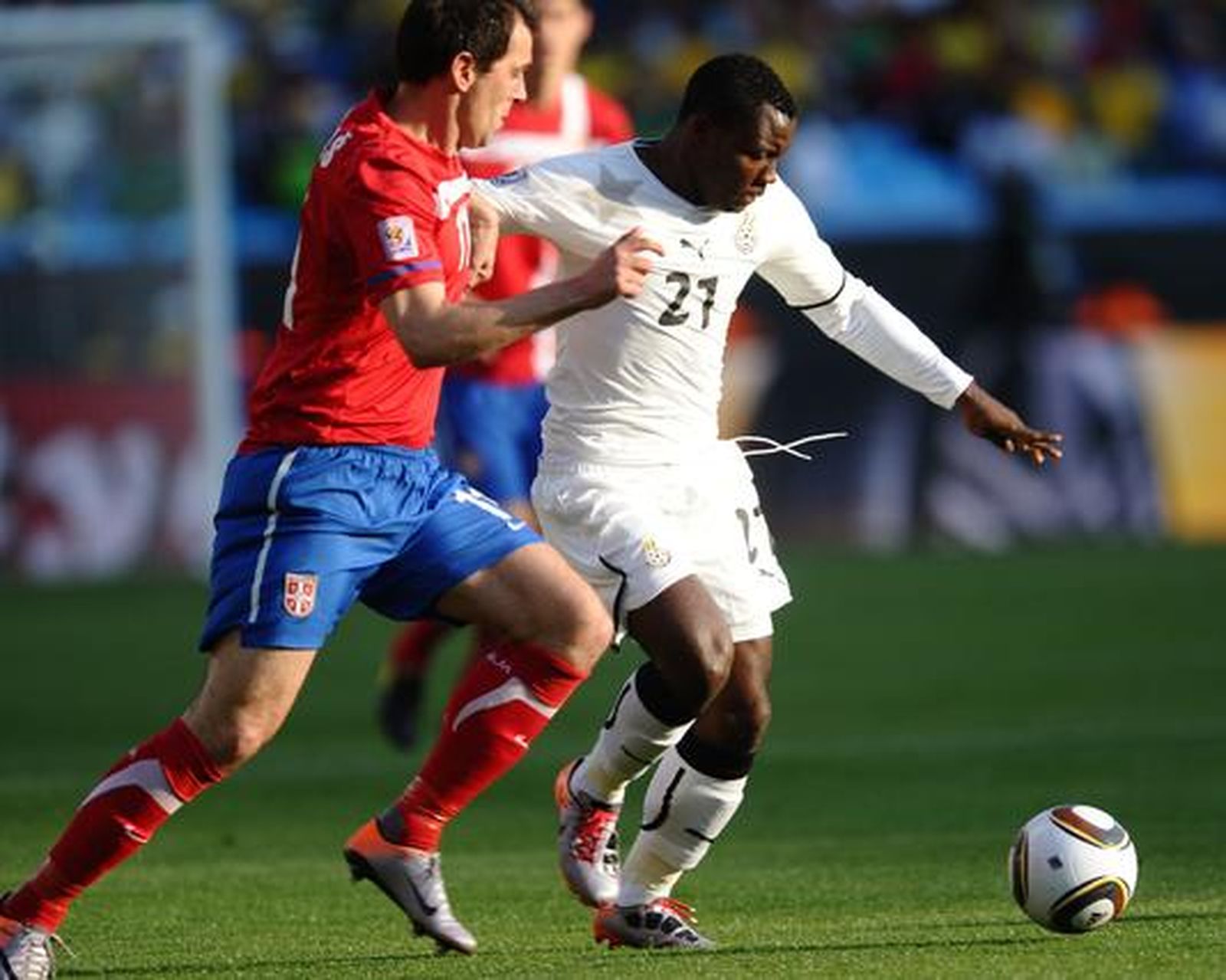 Ghana es la primera selección africana que gana en el Mundial de Sudáfrica. / AFP