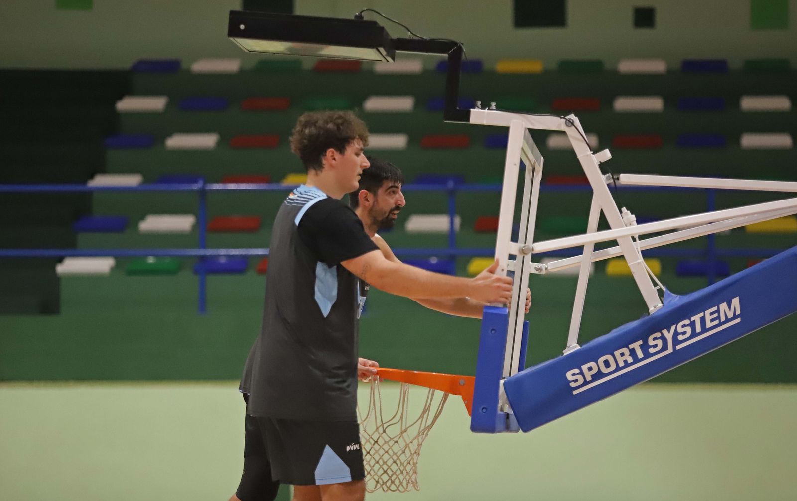 Álex Valor y David Espadiña, en un entrenamiento