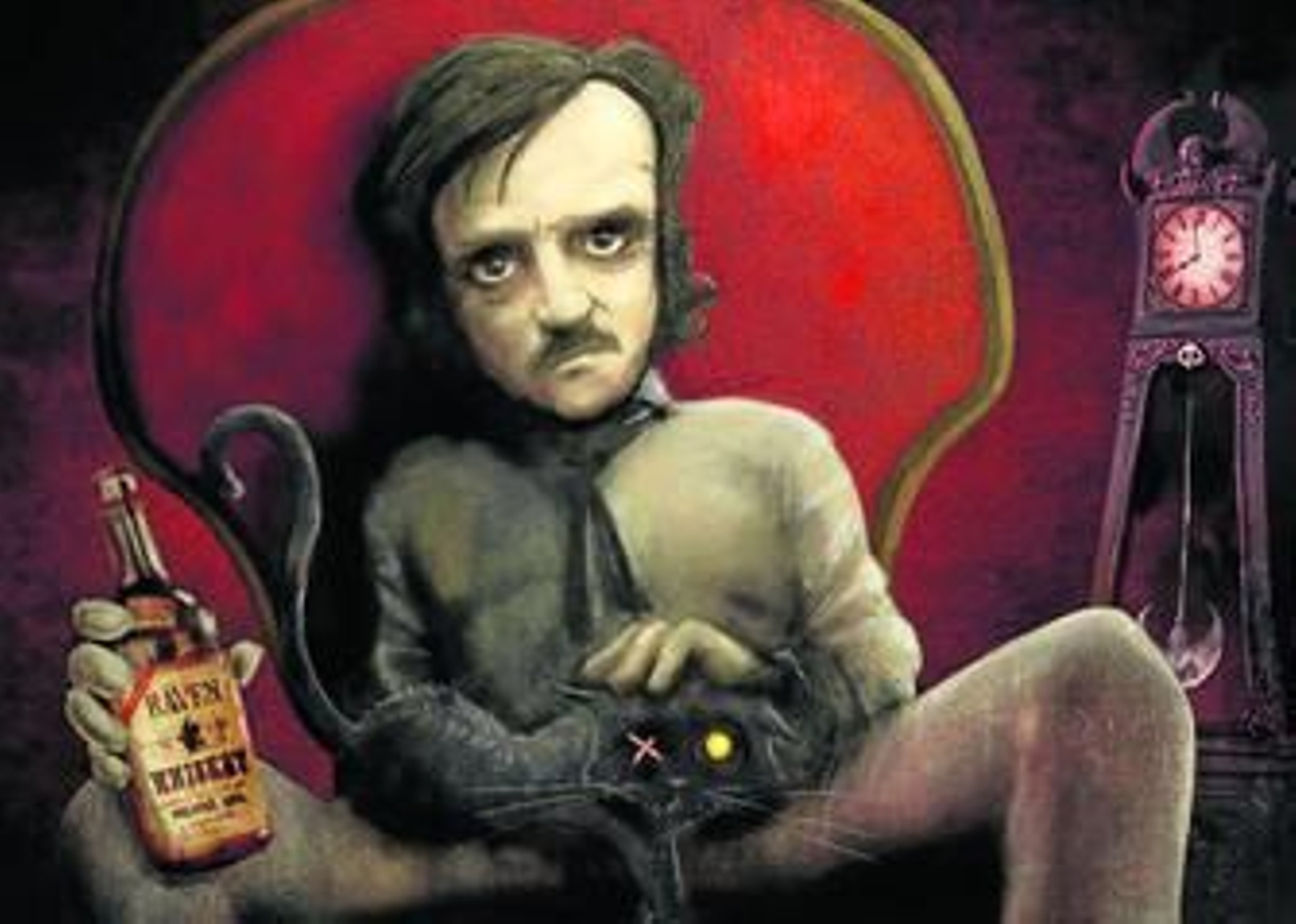 Ilustración de Edgar Allan Poe, un autor inacabable.