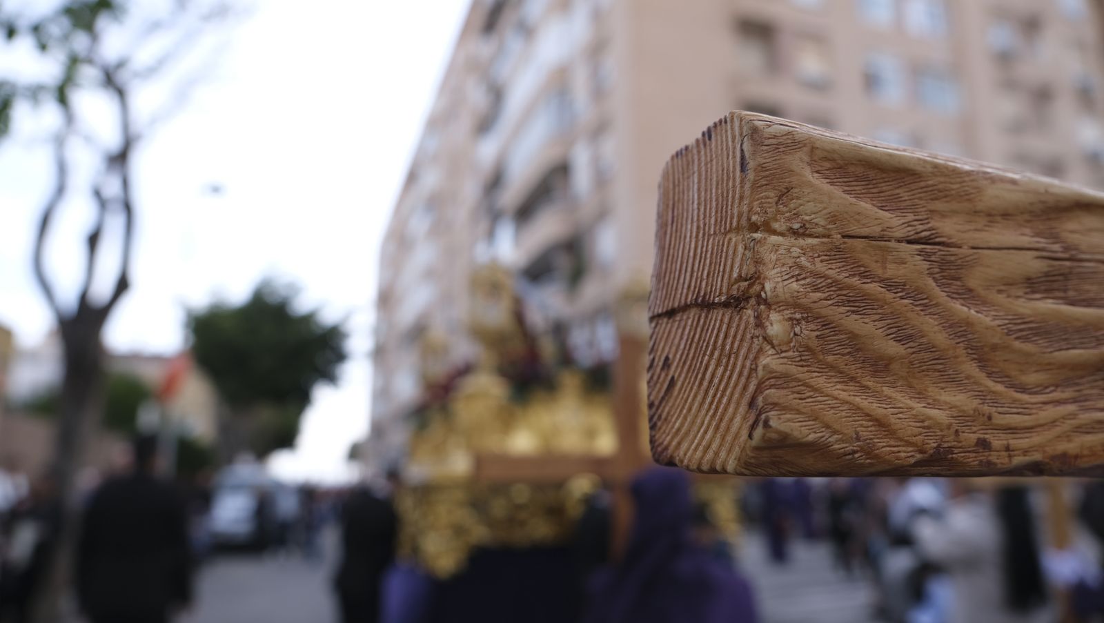 La procesión del Encuentro por las calles de Almería, en imágenes