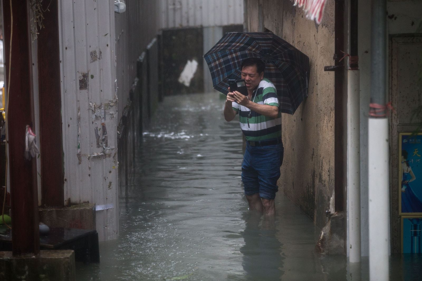 Fotografías del tifón Mangkhut, en Hong Kong