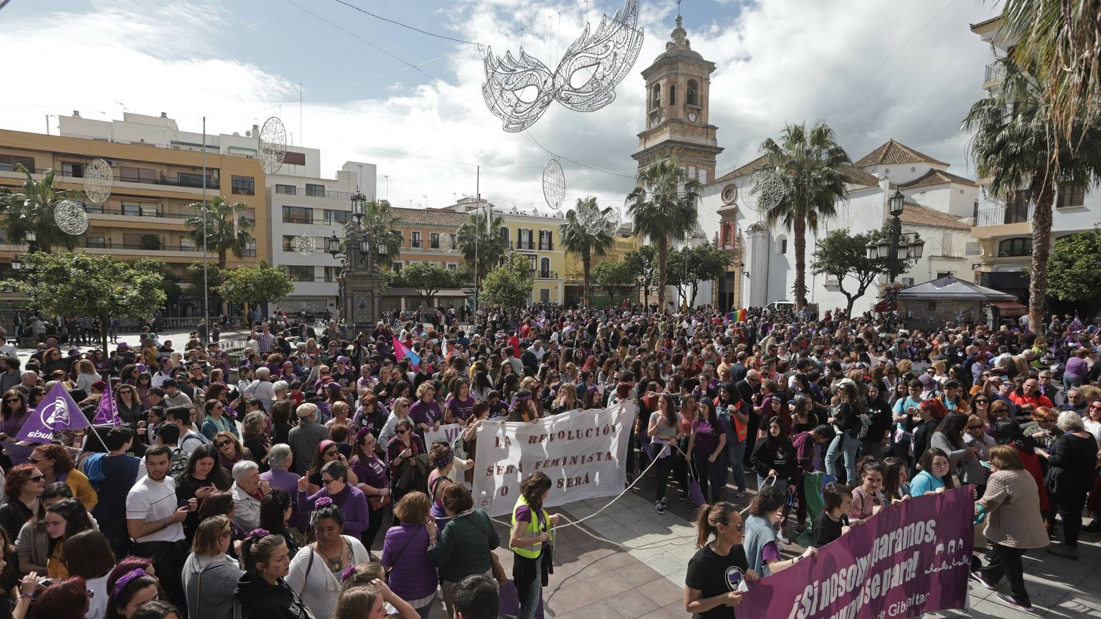 Imágenes de la manifestación  por el Día de la Mujer en Algeciras