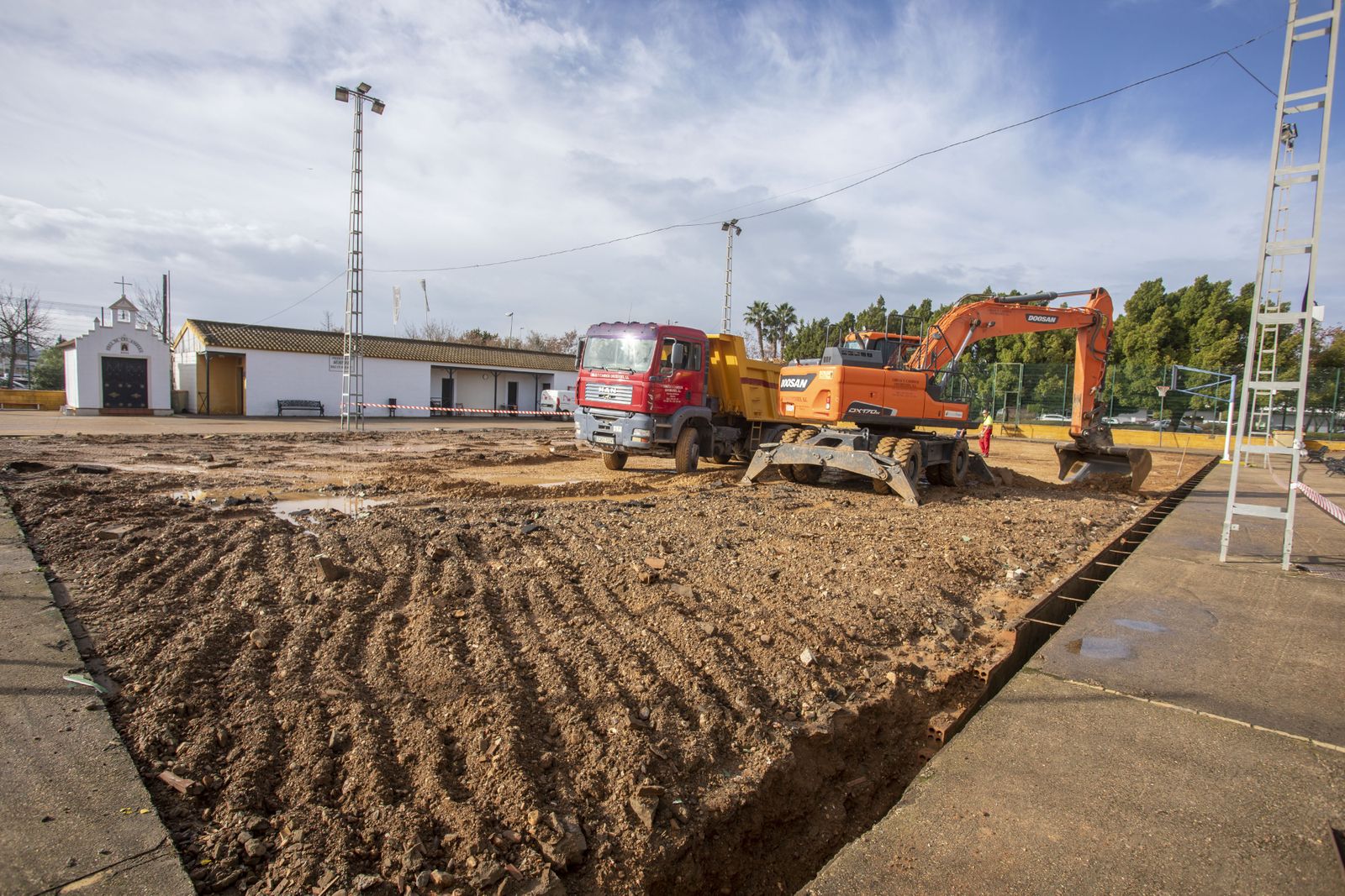Las obras de las instalaciones deportivas del Molino de la Vega.