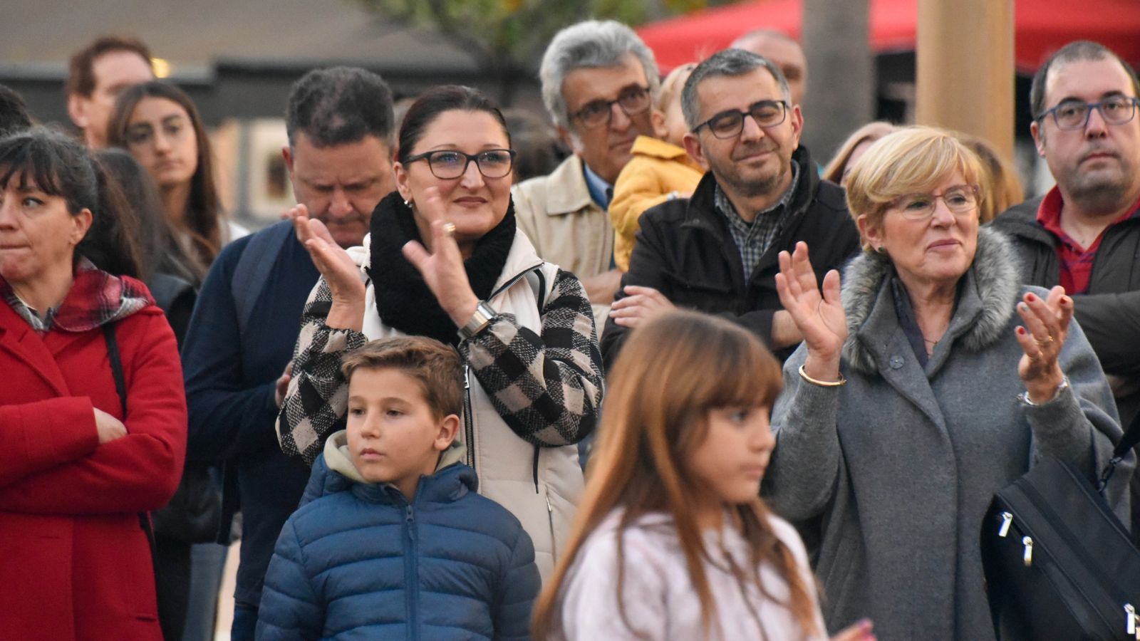 Concierto de Navidad de los alumnos de la Escuela sanchez Verdú en la Plaza Alta