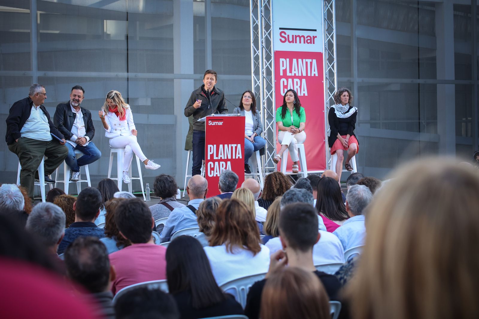 Imágenes del mitin de SUMAR con Yolanda Díaz en Jerez