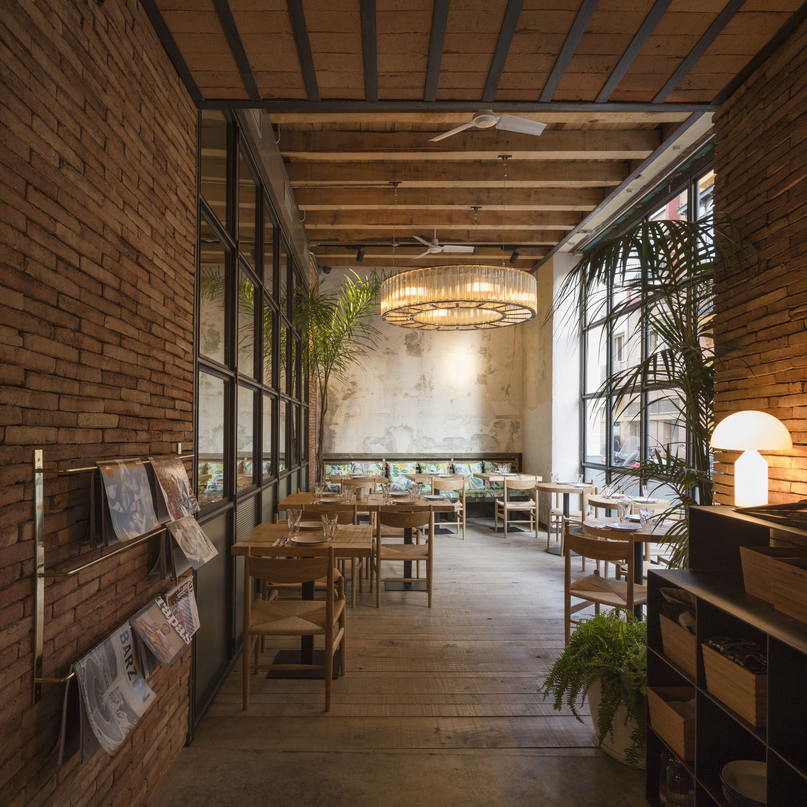Detalle de la terraza interior de Torres y García.