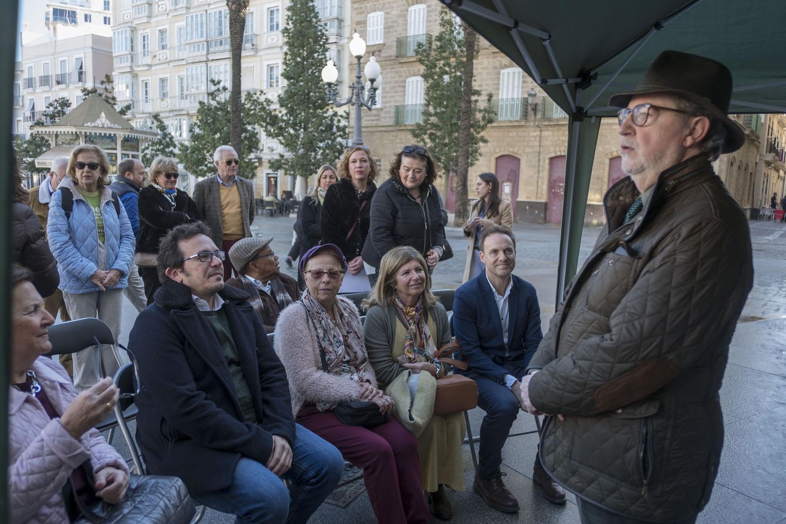 El presidente de la AECC en Cádiz, Ignacio Moreno, en la presentación de la campaña en San Juan de Dios.