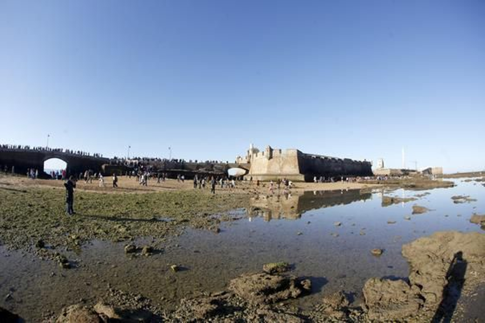 Desde primeras horas de la mañana, en la playa de la Caleta se han reunido miles de ciudadanos, dispuestos a disfrutar y fotografiar la marea del año./Jesús Marín

Foto: Julio Gonz?z/Jes?ar?