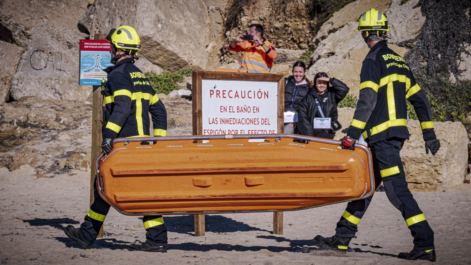 Todas las imágenes del simulacro de tsunami en Cádiz