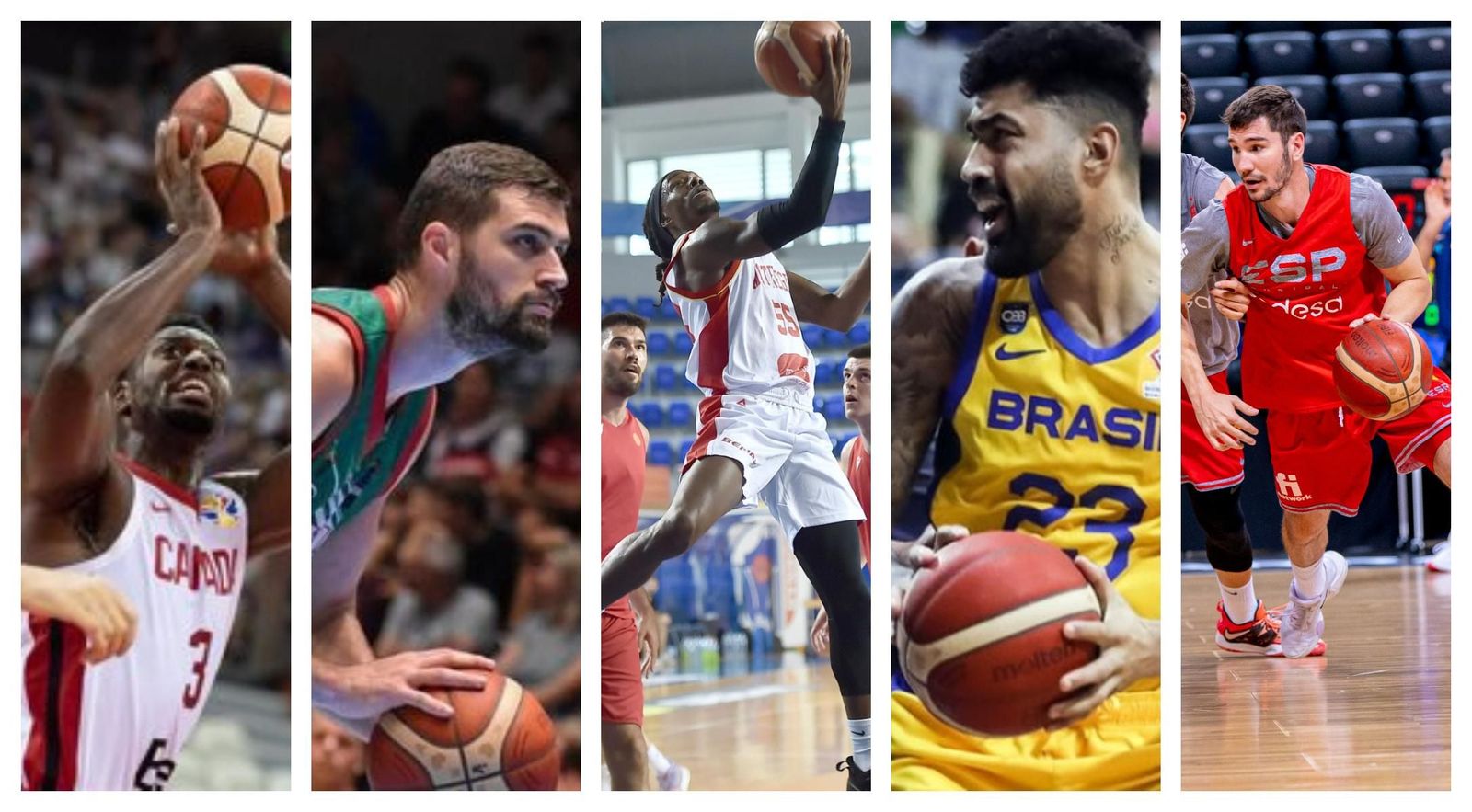 Melvin Ejim, David Kravish, Kendrick Perry, Augusto Lima y Darío Brizuela.