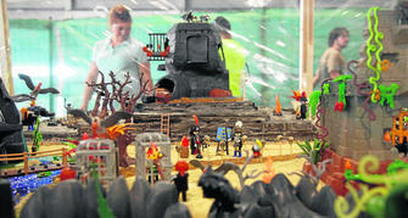 Algunos de los dioramas realizados con los famosos muñecos.