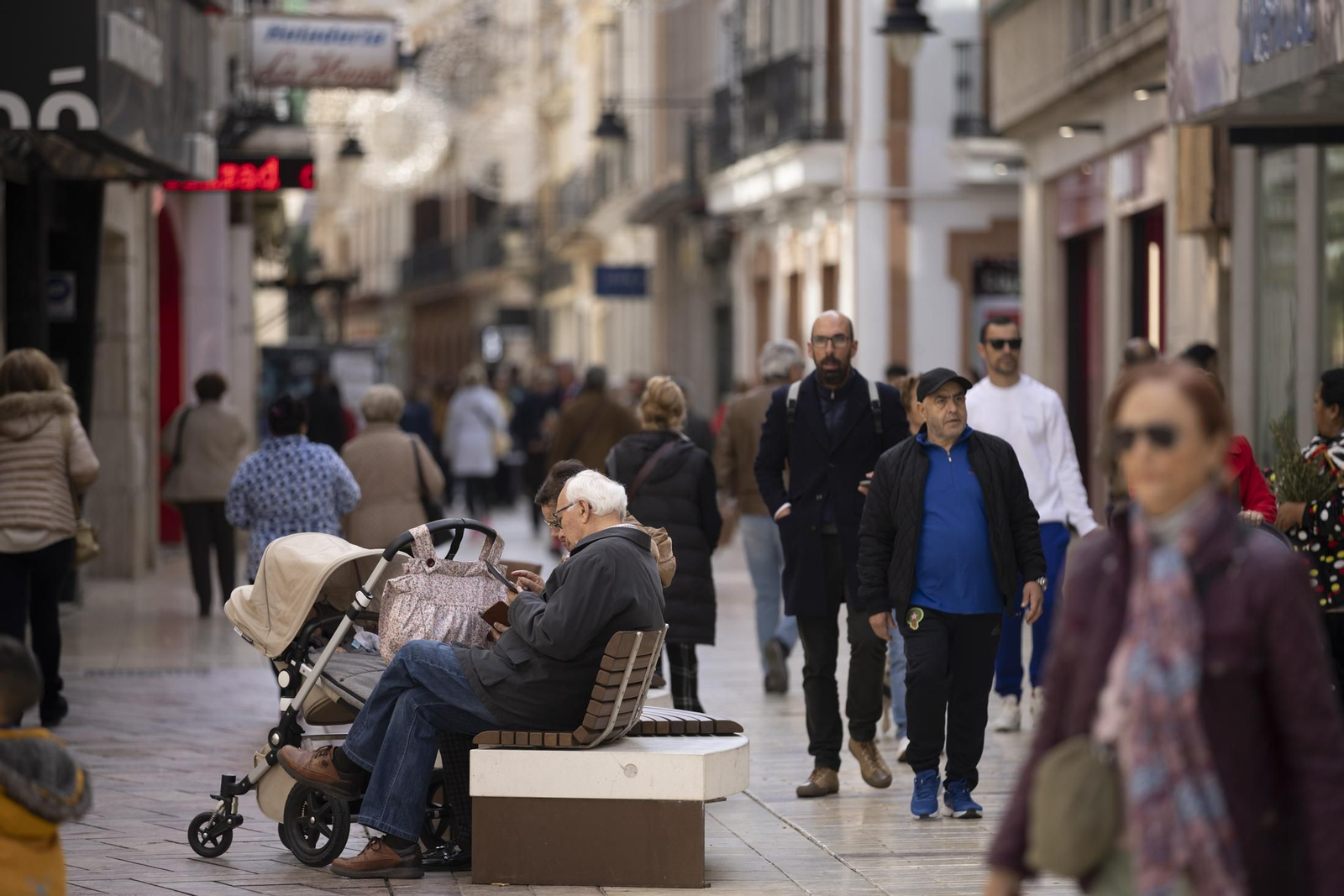 Ambiente en el centro de Huelva.