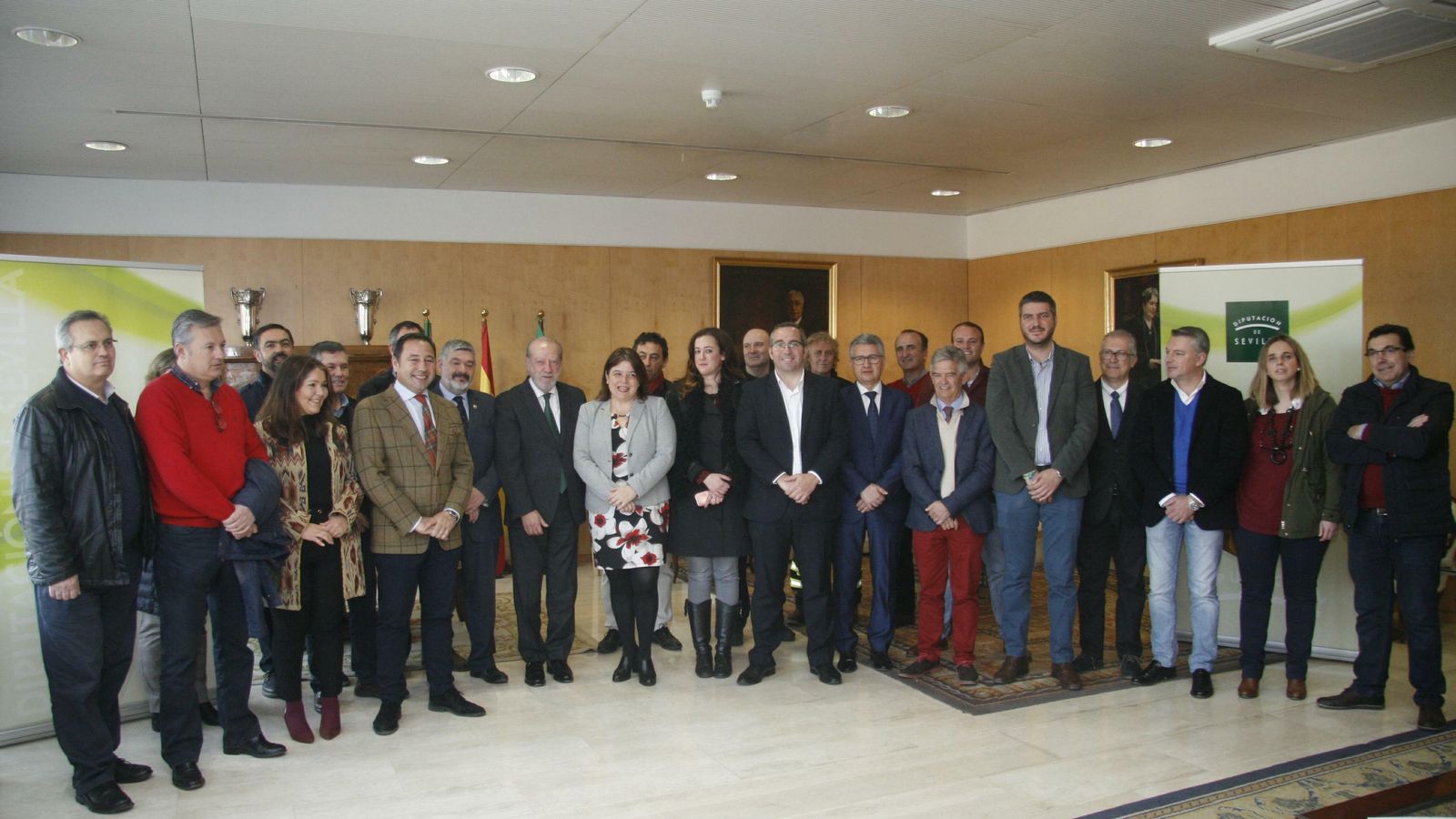 Los representantes de los municipios integrados en el Consorcio, en en su constitución, en enero de 2018.