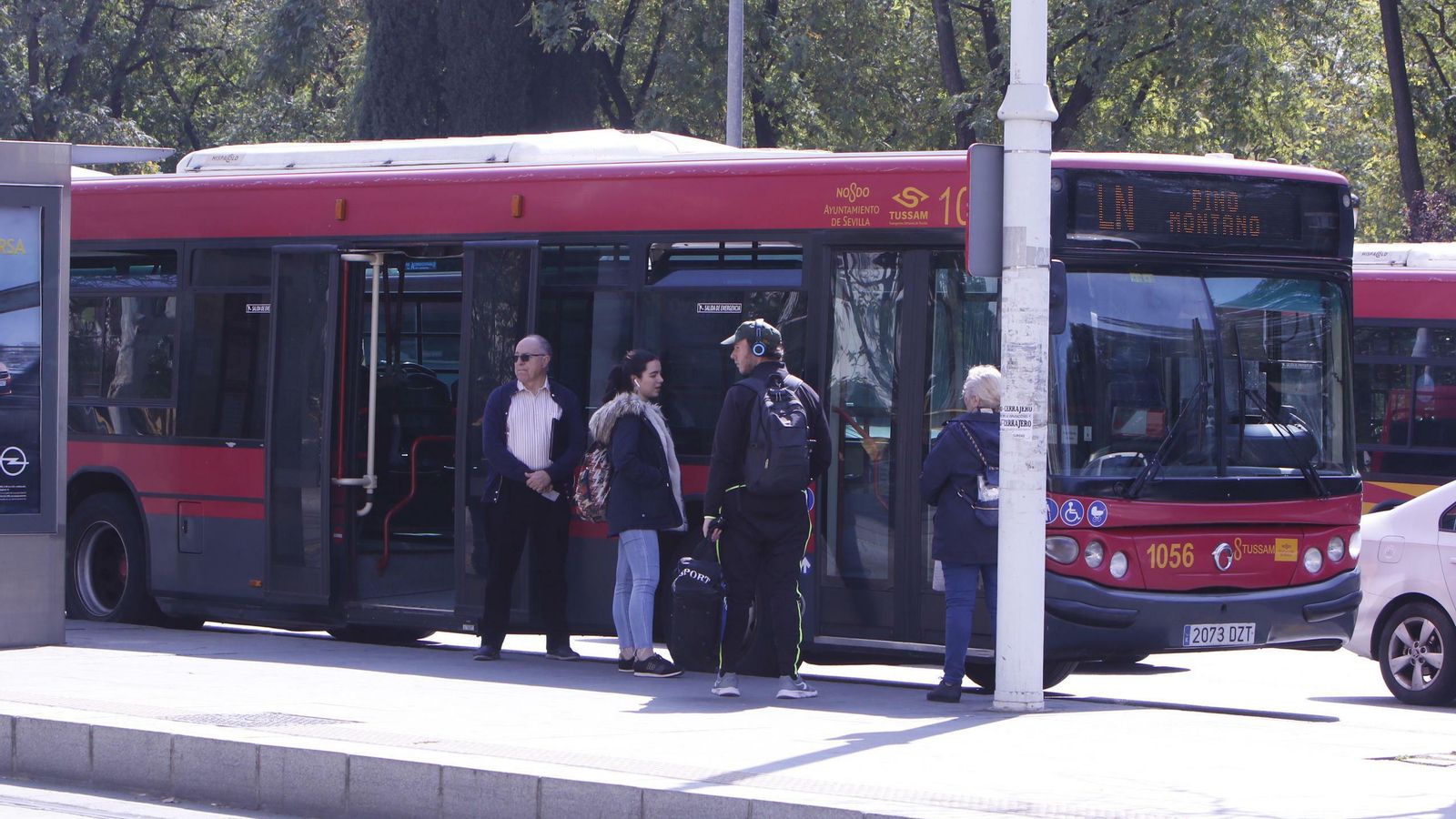 La línea Norte, una de las más exitosas de Tussam, movió muy pocos viajeros el viernes.