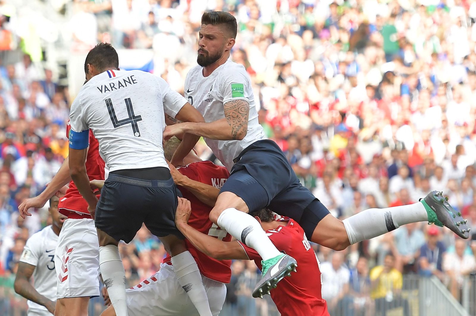 Las imágenes del Dinamarca-Francia